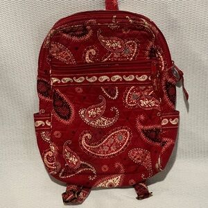 Vera Bradley Red Paisley Backpack